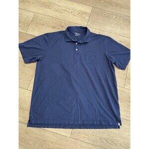 Peter Millar Shirt Mens XXL 2XL Blue 100% Pima Cotton Short Sleeve Pocket Polo